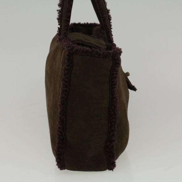 CHANEL Turn Lock Shoulder Bag Mouton Brown CC Auth 57346 - Picture 3 of 16